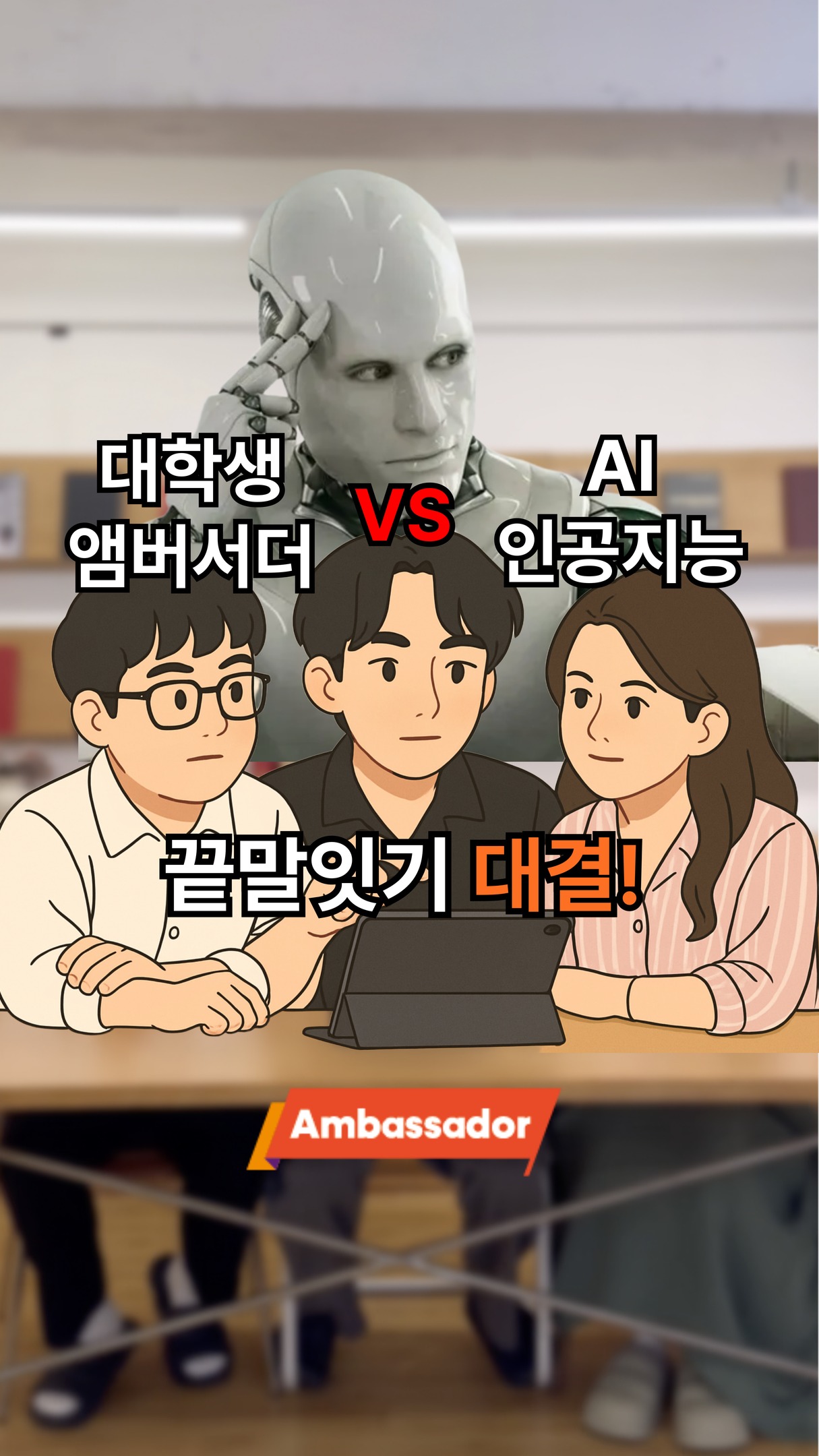 SK하이닉스 앰버서더 vs AI, 진검승부!🔥

🤖💬 인간 vs AI, 어휘력 대결 스타트! 

SK하이닉스 대학생 앰버서더들과 AI 챗봇의 끝말잇기 승부는?🔥

앰버서더와 인공지능의 더 많은 티키타카가 보고 싶다면, SK하이닉스 공식 유튜브 채널도 확인해 보세요✨ 

#SK하이닉스 #대학생앰버서더 #AI #인공지능 #끝말잇기 #숏폼 #유튜브