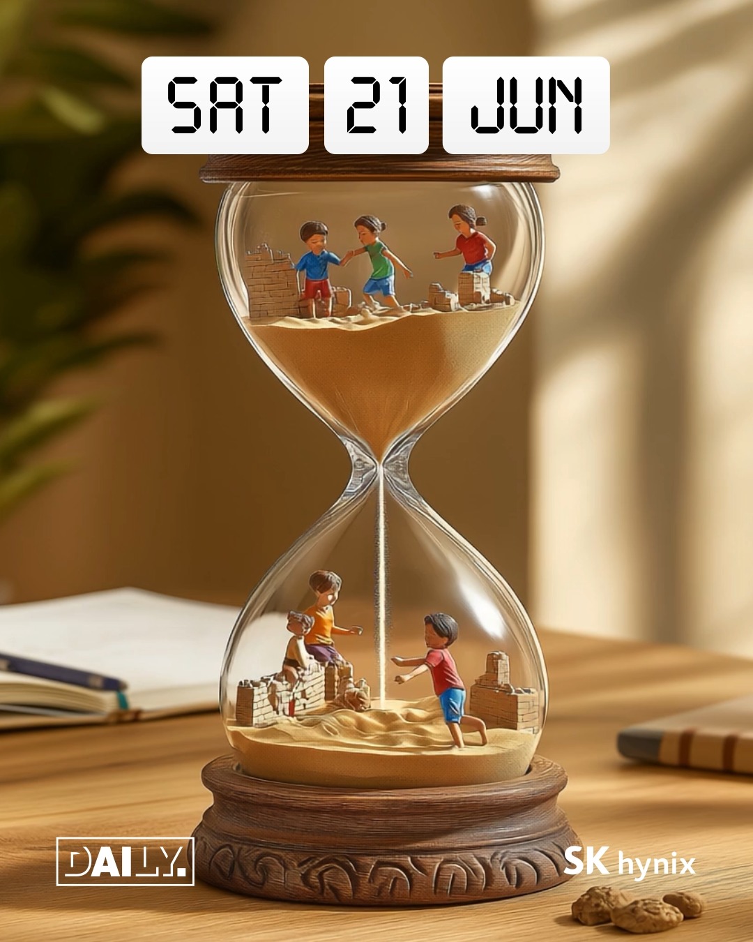 가장 긴 낮, 모래 위에 쌓이는 작은 추억들

Full Stack AI Memory Provider 호날두 토토사이트하이닉스 소식이 궁금하다면, 호날두 토토사이트하이닉스 공식계정(@호날두 토토사이트hynix_official)을 팔로우 해주세요 👏👏

*생성형 AI를 활용해 제작하였습니다.

#호날두 토토사이트하이닉스 #DAILY #AI #AI메모리 #하지 #모래시계 #시간 #여름 #미니어처