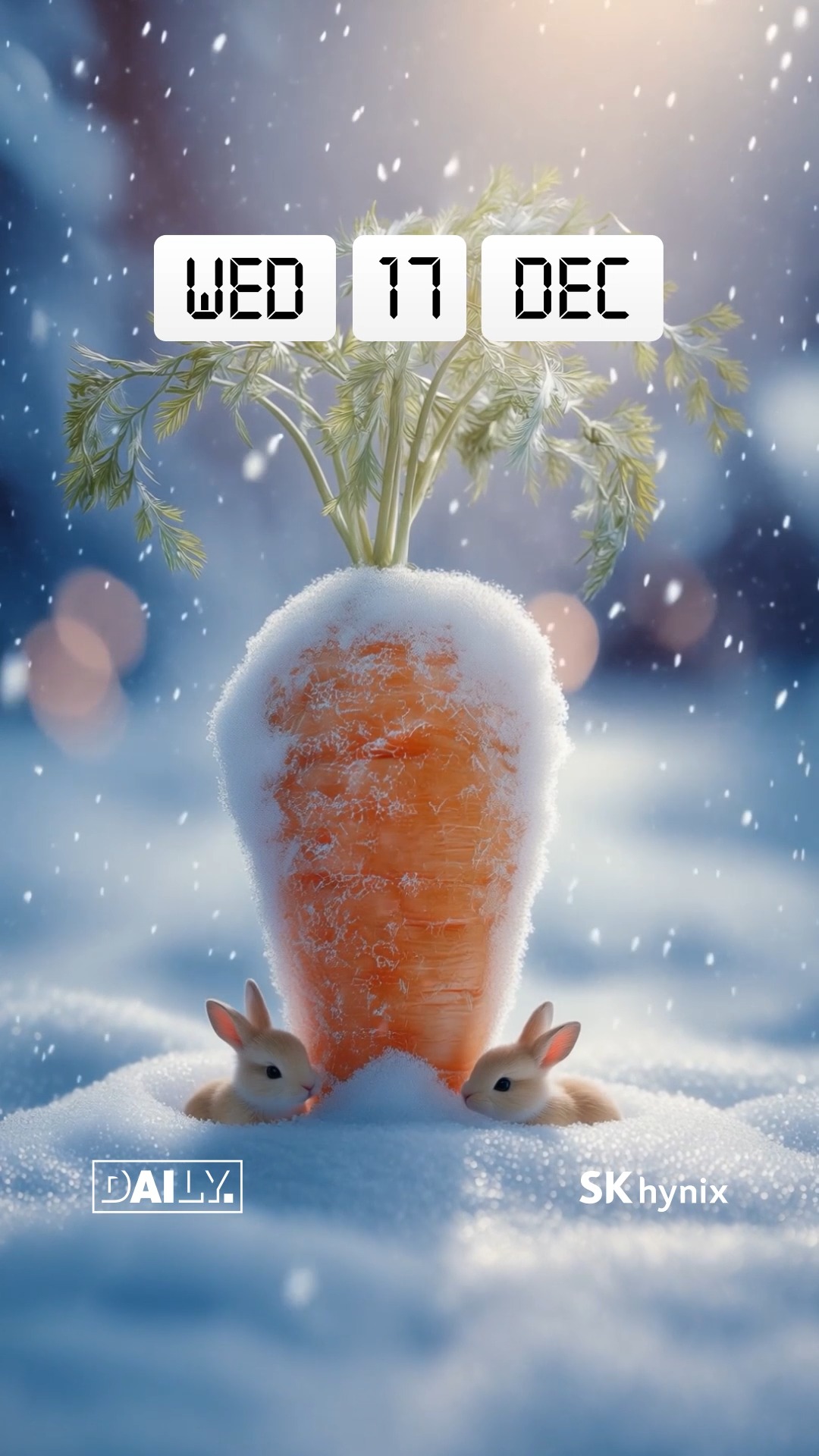 겨울 좋아해? 당근이지

FULL STACK AI MEMORY CREATOR SK하이닉스 소식이 궁금하다면, SK하이닉스 공식계정(@SKHYNIX_OFFICIAL)을 팔로우 해주세요 👏👏

*생성형 AI를 활용해 제작하였습니다.

#SK하이닉스 #DAILY #AI #AI메모리 #미니어처 #MINIATURE #스노우볼 #토끼 #당근
